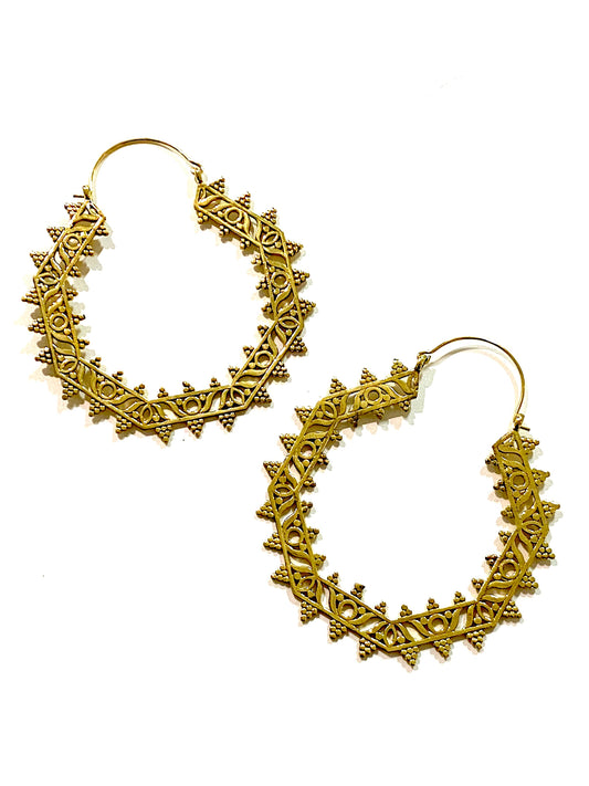 Lexi Brass Hoops