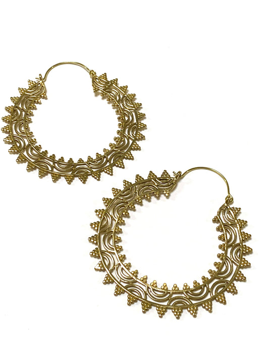 Haimi Brass Hoop Earrings