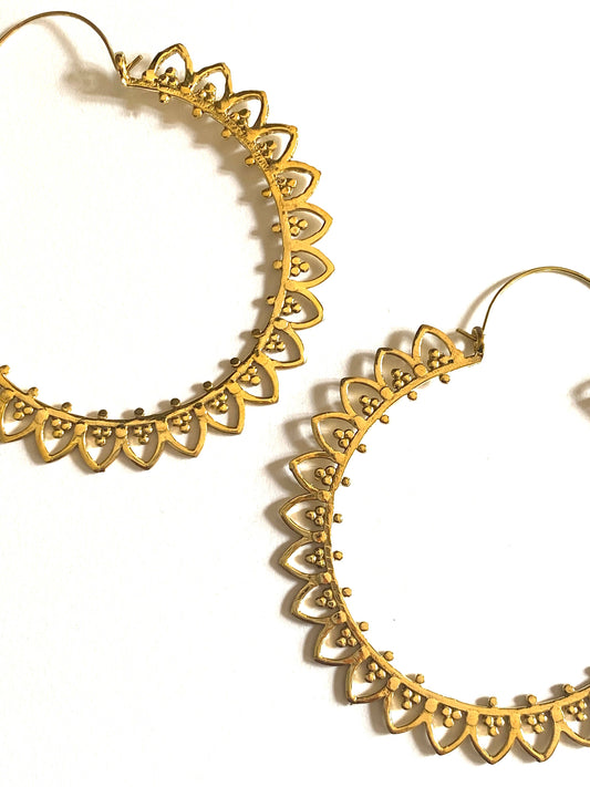 Dabir Brass Hoops