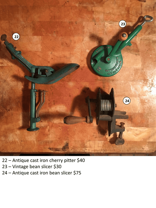 Lot 24 Antique Cast Iron Bean Slicer