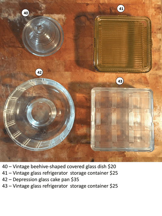 Lot 42 Depression Glass Cake Pan