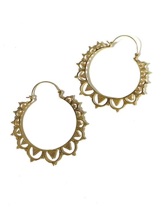 Indu Brass Hoops