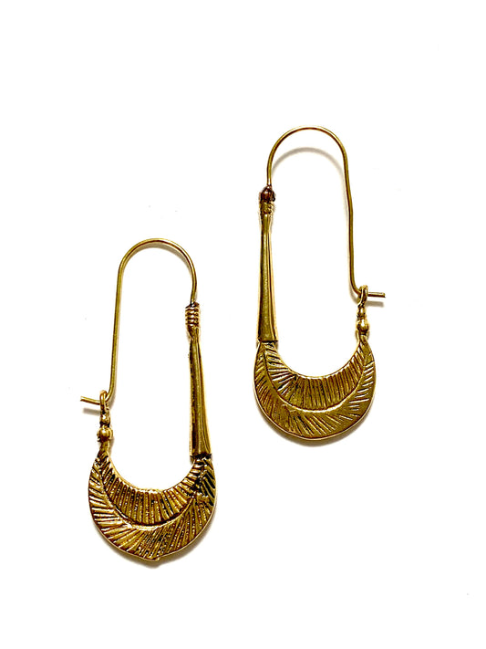 Tanit Brass Earrings